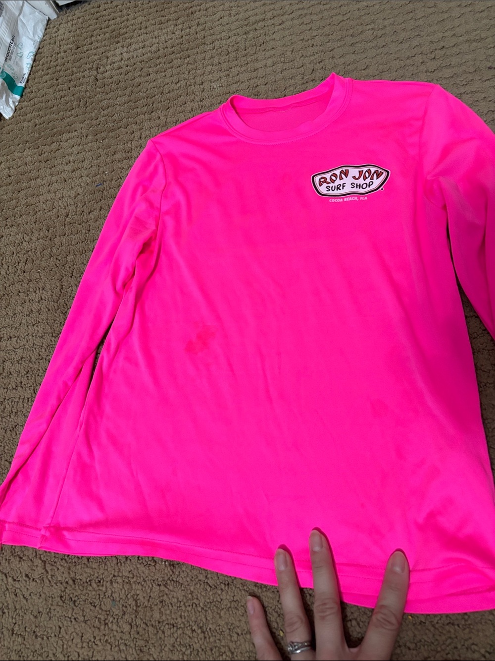 Ron Jon Hot Pink Long Sleeve Surf Tee